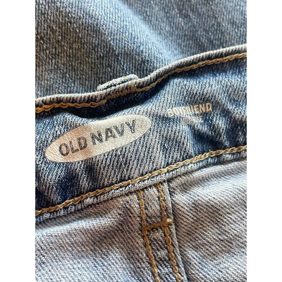 Mid Rise Boyfriend Jeans Distressed Medium Wash Stretch Denim Women's Size 14 - Picture 5 of 8